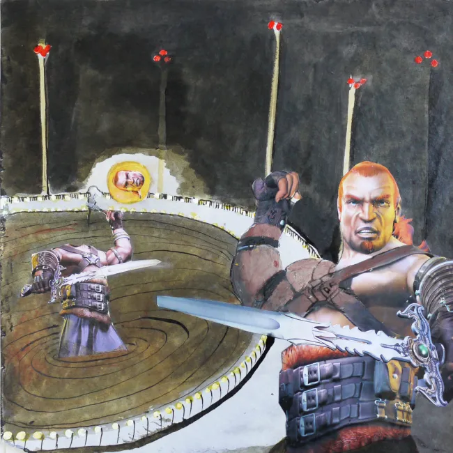 sich selber den Kopf ab - Gladiator